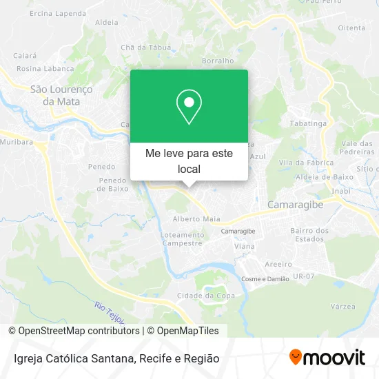 Igreja Católica Santana mapa