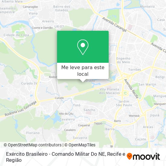 Exército Brasileiro - Comando Militar Do NE mapa
