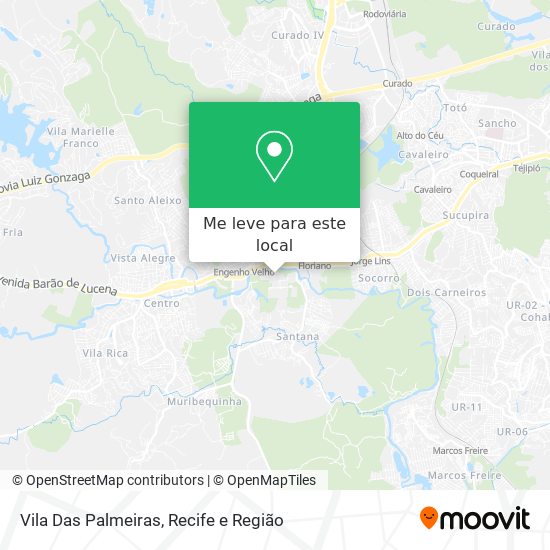 Vila Das Palmeiras mapa