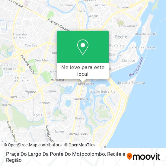 Praça Do Largo Da Ponte Do Motocolombo mapa