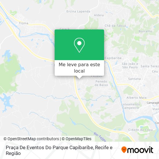 Praça De Eventos Do Parque Capibaribe mapa