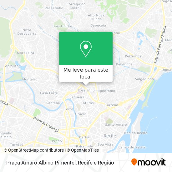 Praça Amaro Albino Pimentel mapa