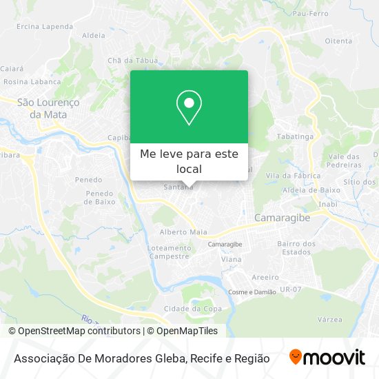 Associação De Moradores Gleba mapa