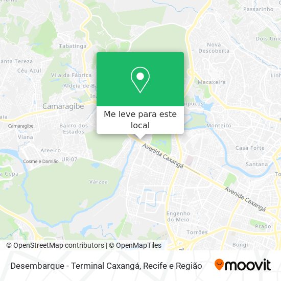 Desembarque - Terminal Caxangá mapa