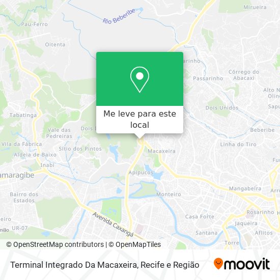 Terminal Integrado Da Macaxeira mapa