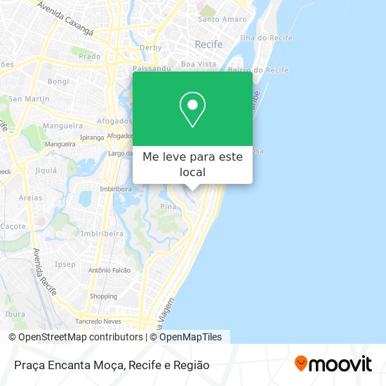 Praça Encanta Moça mapa