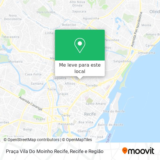 Praça Vila Do Moinho Recife mapa