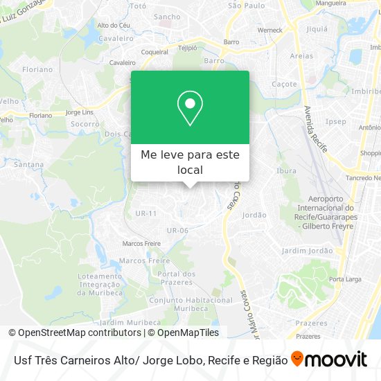 Usf Três Carneiros Alto/ Jorge Lobo mapa
