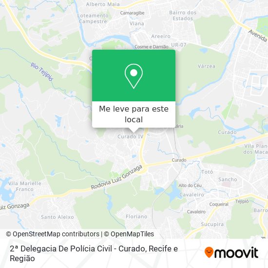 2ª Delegacia De Polícia Civil - Curado mapa