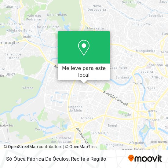 Só Ótica Fábrica De Óculos mapa