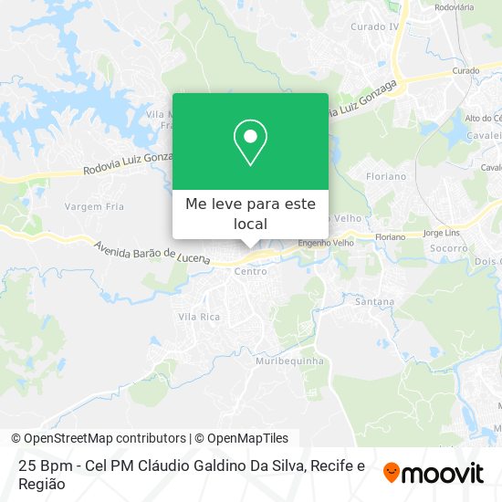 25 Bpm - Cel PM Cláudio Galdino Da Silva mapa