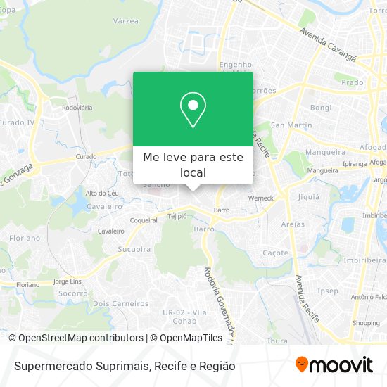 Supermercado Suprimais mapa