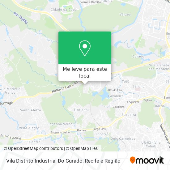 Vila Distrito Industrial Do Curado mapa