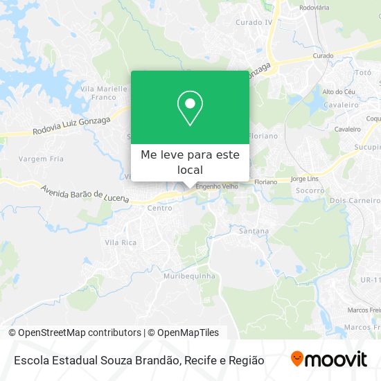 Escola Estadual Souza Brandão mapa