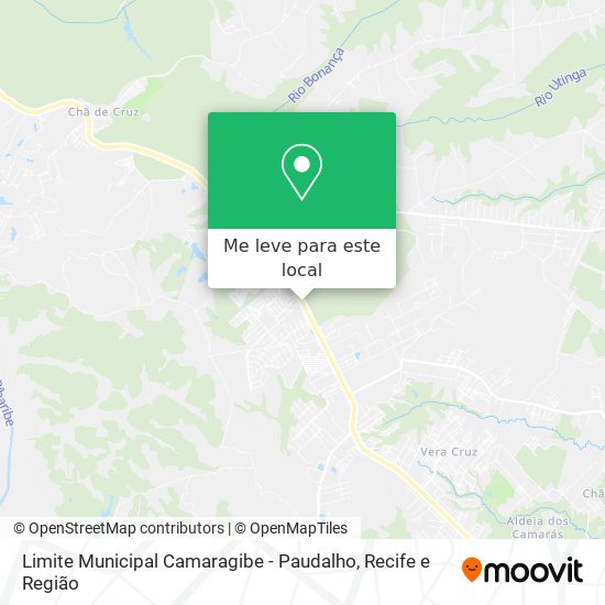 Limite Municipal Camaragibe - Paudalho mapa