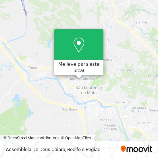 Assembleia De Deus Caiara mapa