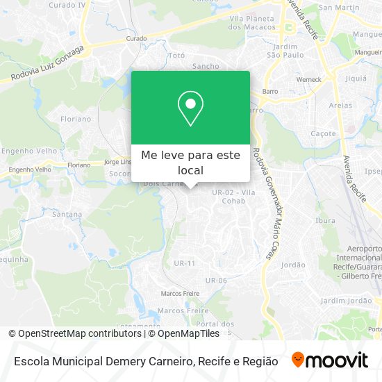 Escola Municipal Demery Carneiro mapa