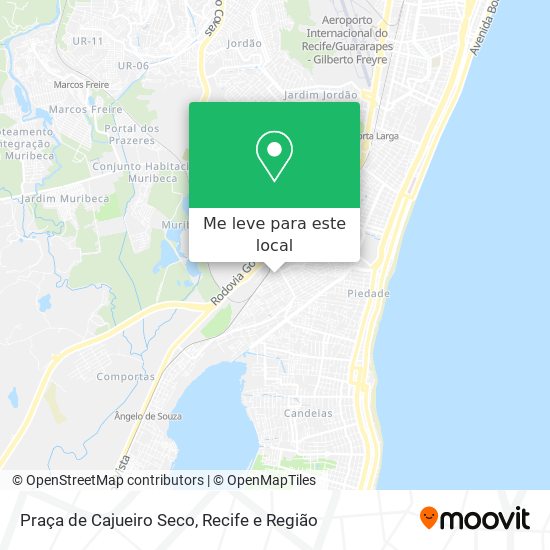 Praça de Cajueiro Seco mapa