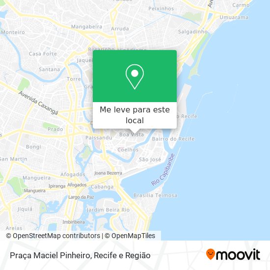 Praça Maciel Pinheiro mapa