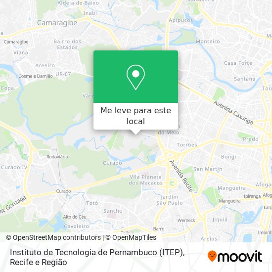 Instituto de Tecnologia de Pernambuco (ITEP) mapa