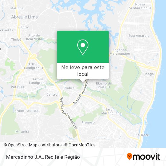 Mercadinho J.A. mapa