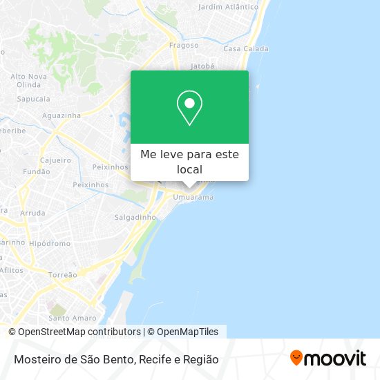 Mosteiro de São Bento mapa