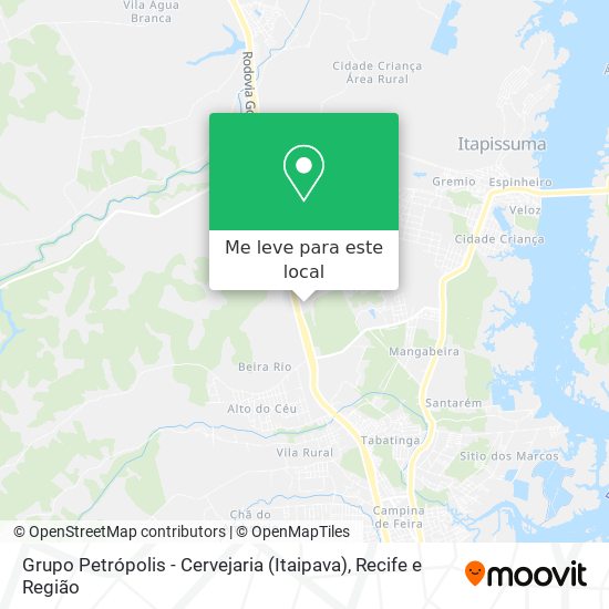 Grupo Petrópolis - Cervejaria (Itaipava) mapa