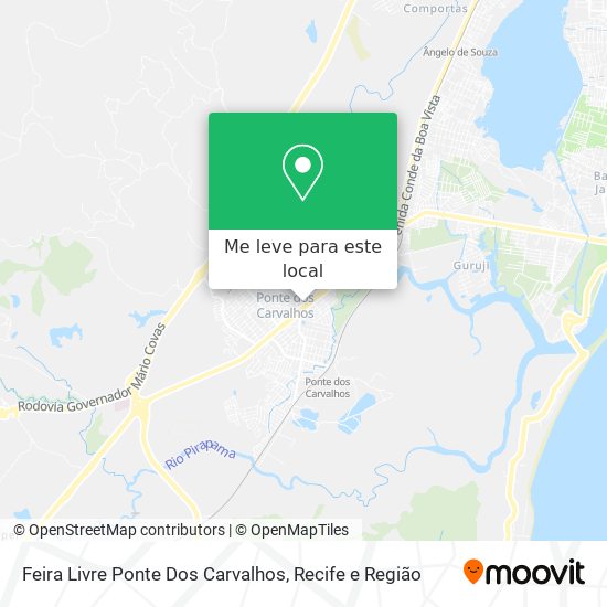 Feira Livre Ponte Dos Carvalhos mapa