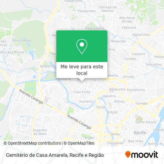 Cemitério de Casa Amarela mapa