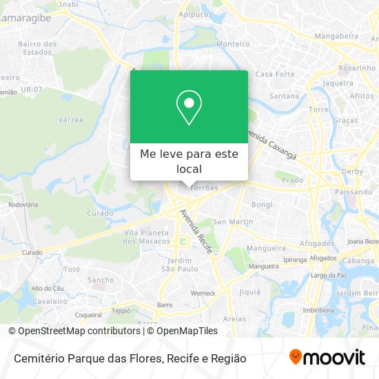 Cemitério Parque das Flores mapa