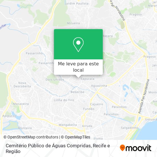 Cemitério Público de Águas Compridas mapa