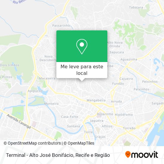 Terminal - Alto José Bonifácio mapa