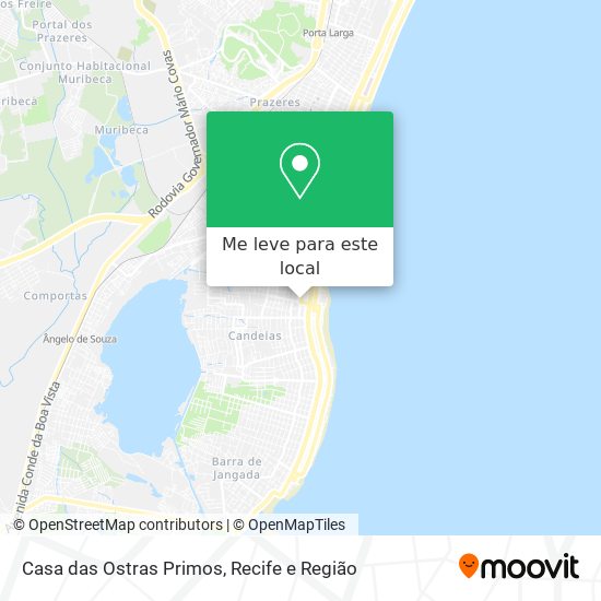 Casa das Ostras Primos mapa