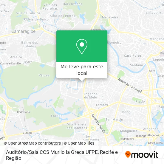 Auditório / Sala CCS Murilo la Greca UFPE mapa