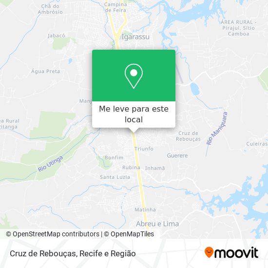 Cruz de Rebouças mapa