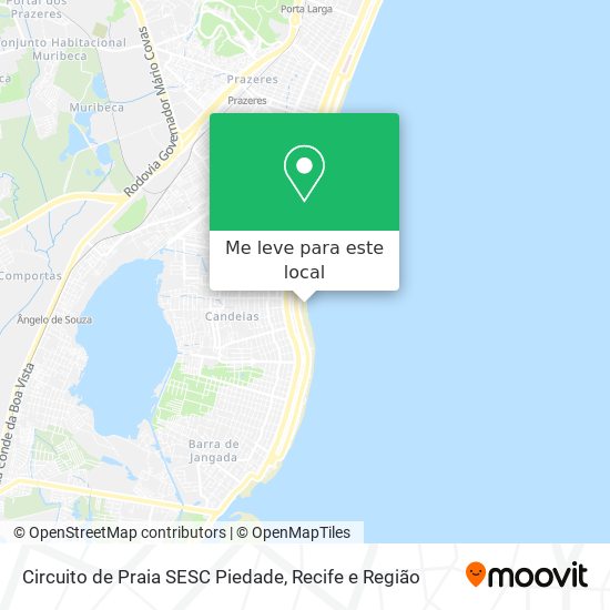 Circuito de Praia SESC Piedade mapa
