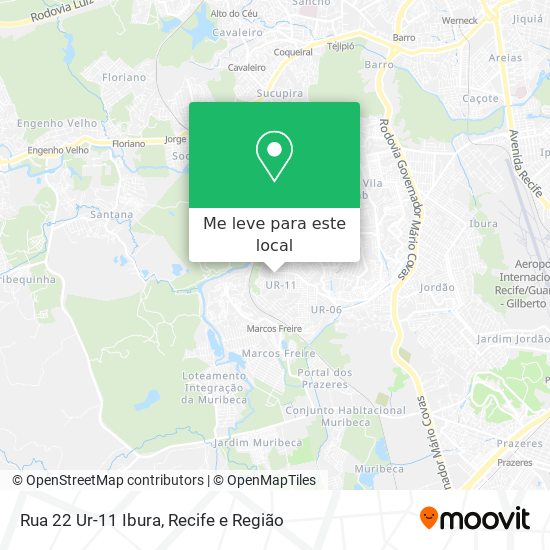 Rua 22 Ur-11 Ibura mapa