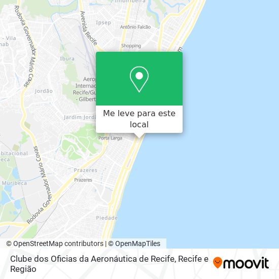 Clube dos Oficias da Aeronáutica de Recife mapa