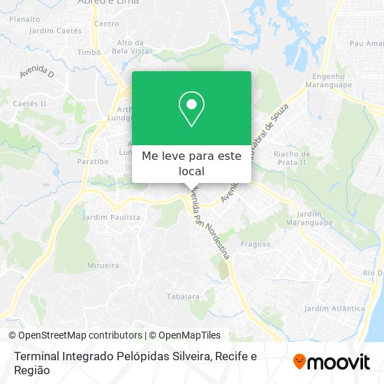 Terminal Integrado Pelópidas Silveira mapa