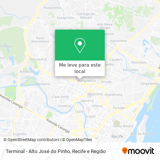 Terminal -  Alto José do Pinho mapa