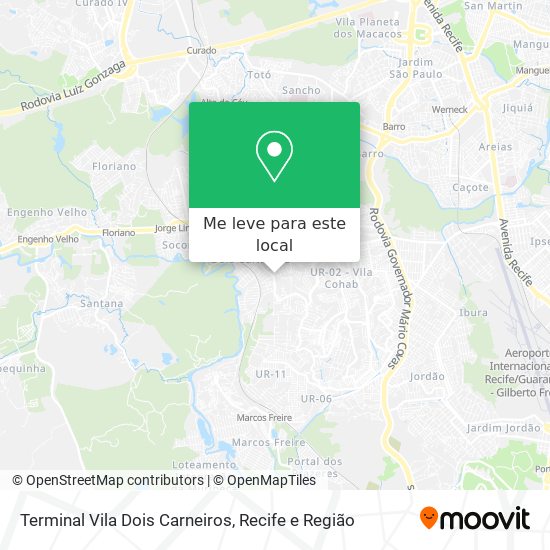Terminal Vila Dois Carneiros mapa