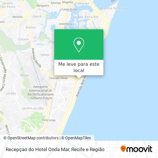Recepçao do Hotel Onda Mar mapa