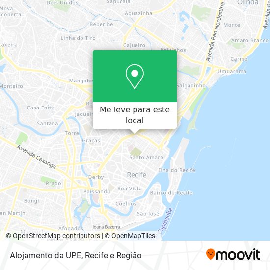 Alojamento da UPE mapa