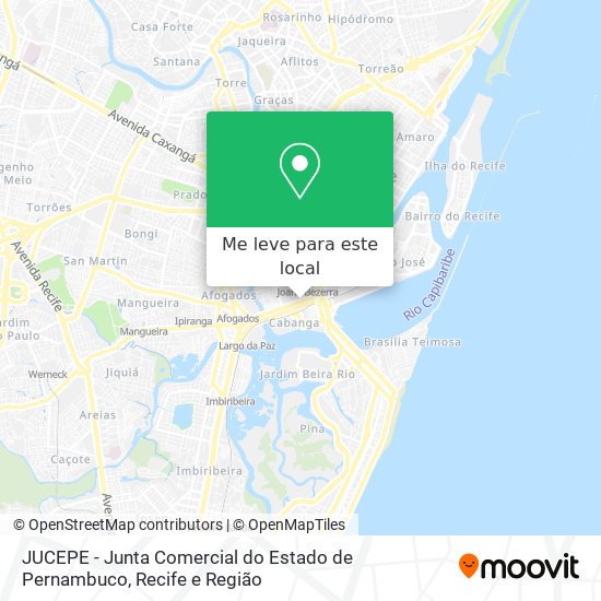 JUCEPE - Junta Comercial do Estado de Pernambuco mapa