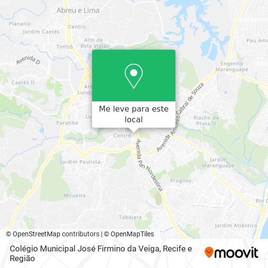 Colégio Municipal José Firmino da Veiga mapa