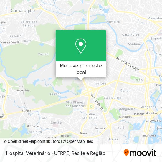 Hospital Veterinário - UFRPE mapa