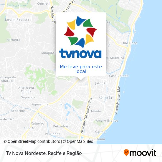 Tv Nova Nordeste mapa