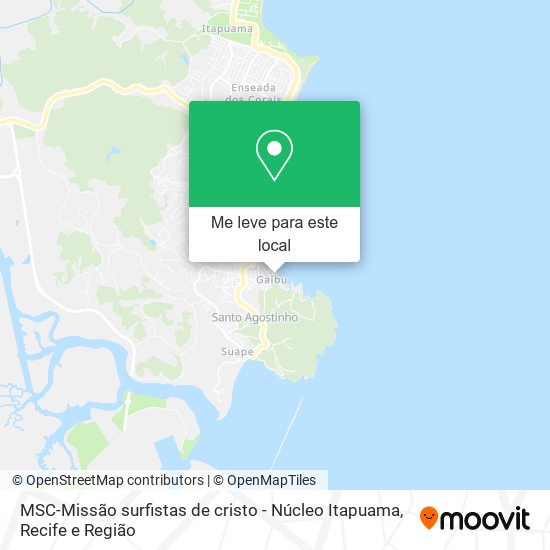 MSC-Missão surfistas de cristo - Núcleo Itapuama mapa