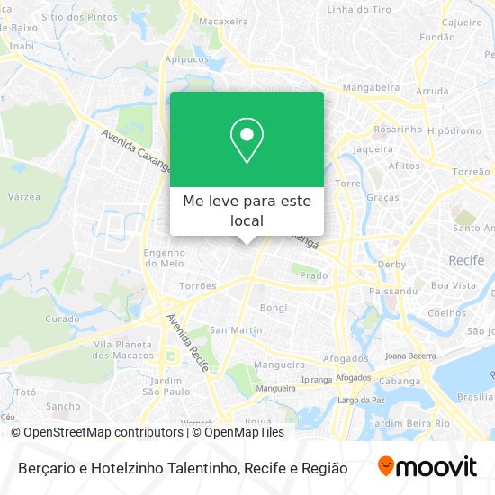 Berçario e Hotelzinho Talentinho mapa