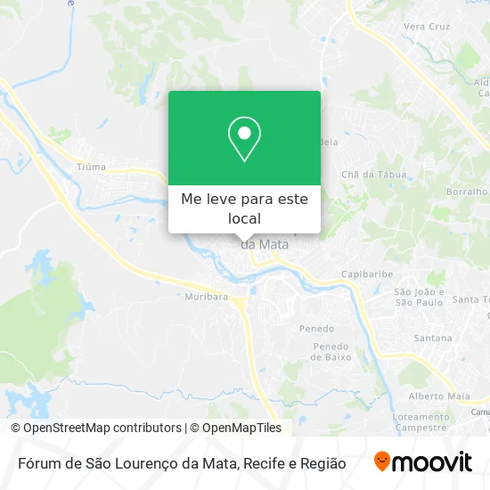 Fórum de São Lourenço da Mata mapa